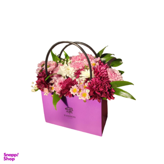 باکس گل طبیعی داوودی نارگل کد 02003