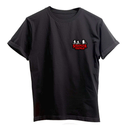 تیشرت طرح استرنجر تینگز کد 34 رنگ مشکی