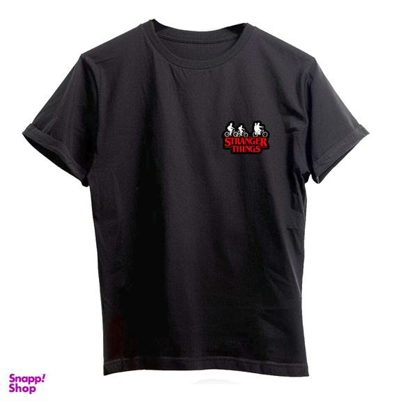 تیشرت طرح استرنجر تینگز کد 34 رنگ مشکی