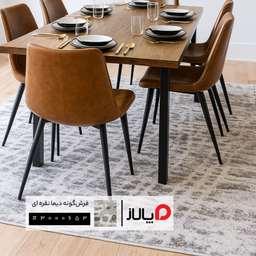 فرش گونه پالاز مدل دیما کد 9101 رنگ نقره ای