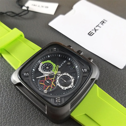 ساعت عقربه ای مردانه اکستری کد X6057-E رنگ مشکی سبز روشن