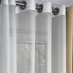 پرده مدل پانچ حریر شاین ساده سایز 150x280 سانتیمتر