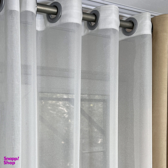 پرده مدل پانچ حریر شاین ساده سایز 150x280 سانتیمتر