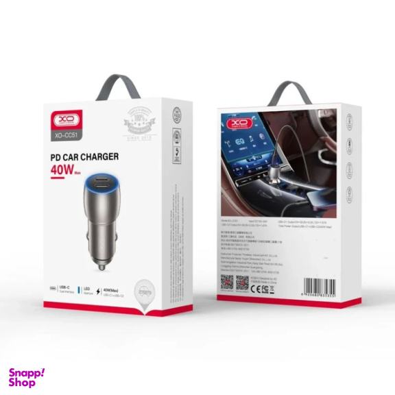 شارژر فندکی دو پورت 40 وات ایکس او مدل XO CC51