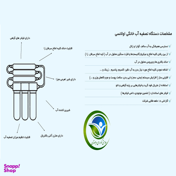 دستگاه تصفیه کننده آب اولانسی مدل RO-ATL9004