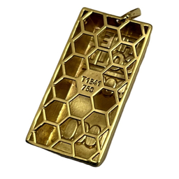 پلاک گردنبند طلا 18 عیار زنانه الوند گلد مدل شمش کد 73530