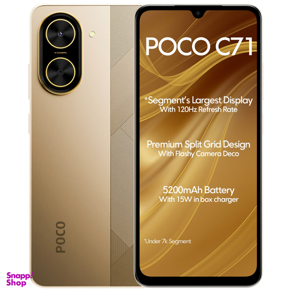 گوشی موبایل شیائومی مدل Poco C71 دو سیم کارت ظرفیت 128 گیگابایت رم 4 گیگابایت نسخه گلوبال