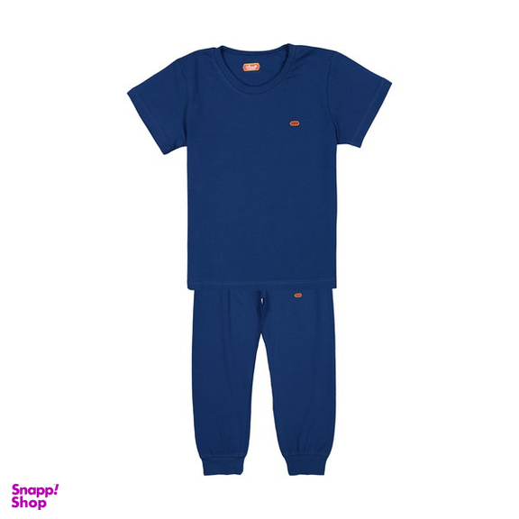 ست لباس راحتی پسرانه مادر مدل راک رنگ آبی نفتی