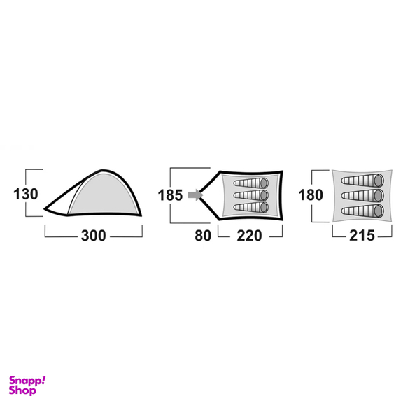 چادر مسافرتی 3 نفره اهاسکی مدل Bird 3 Classic