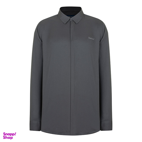 پیراهن آستین بلند مردانه والیانت استایل شانلی رنگ نوک مدادی