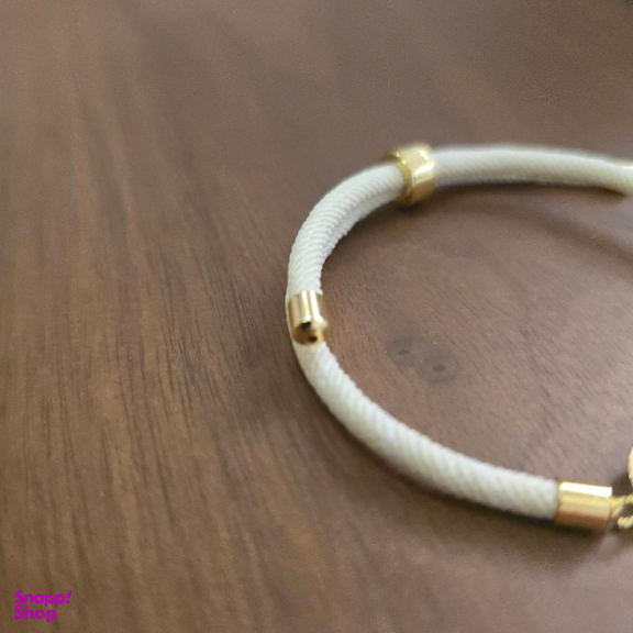 دستبند طلا 18 عیار زنانه شمیم گلد گالری مدل بی نهایت قلب و حرف A کد D42-19