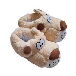 دمپایی کودک پاپا مدل عروسکی کد CRM رنگ کرم