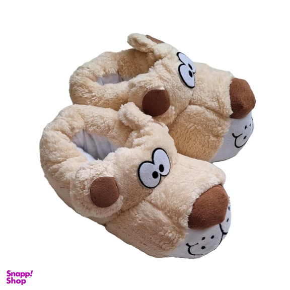 دمپایی کودک پاپا مدل عروسکی کد CRM رنگ کرم