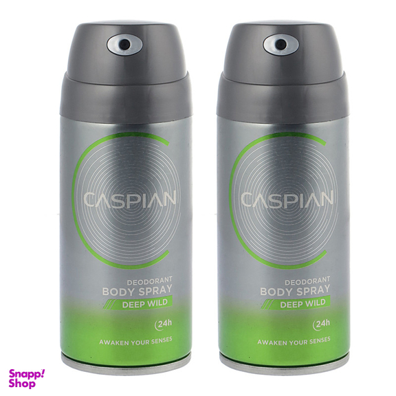 اسپری بدن مردانه کاسپین مدل DEEP WILD حجم 150 میلی لیتر مجموعه 2 عددی