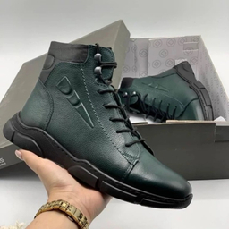 نیم بوت زنانه چرم طبیعی مدل S6-Green