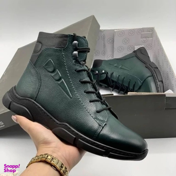 نیم بوت زنانه چرم طبیعی مدل S6-Green