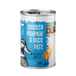 کنسرو غذای بچه گربه دی پی اس مدل پته طعم مرغ و کدو حلوایی و اردک وزن ۴۰۰ گرم