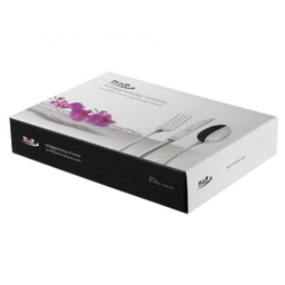 سرویس قاشق و چنگال 57 پارچه ناب استیل مدل ونیز دور طلایی