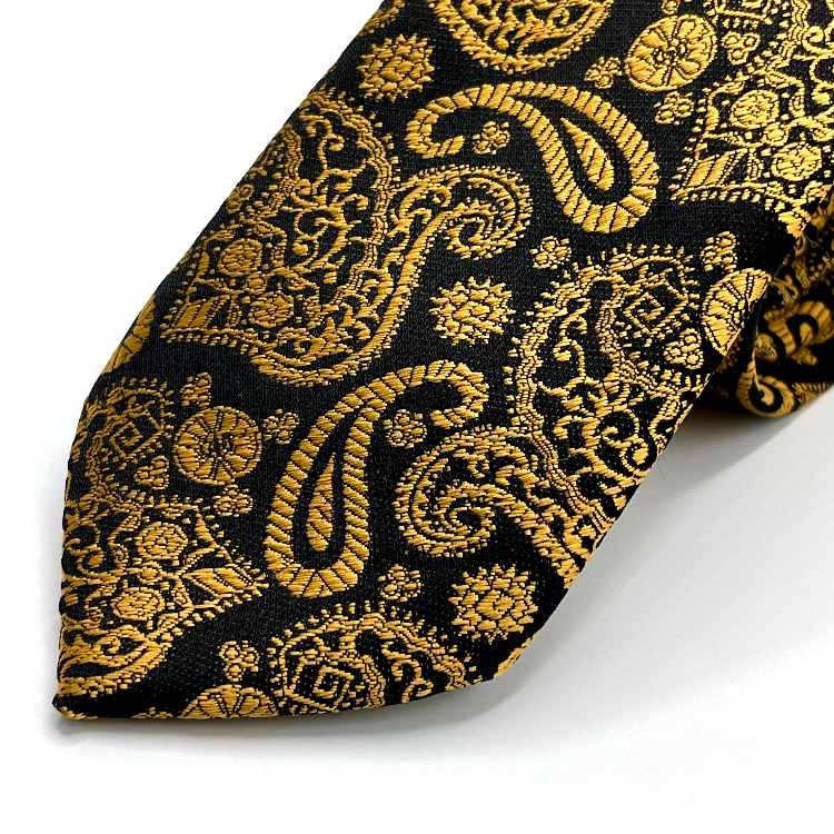 ست کراوات و دستمال جیب مردانه طرح لوییس کاوالی طرح بته جقه کد 552