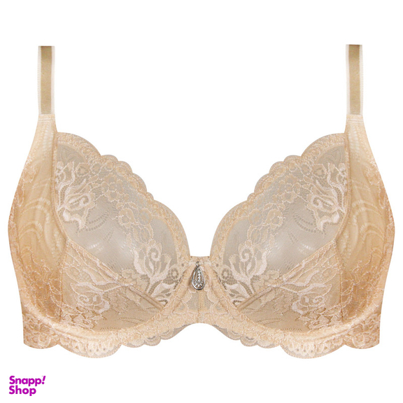 سوتین زنانه لین مدل فنردار کد 4680-513 رنگ کرم