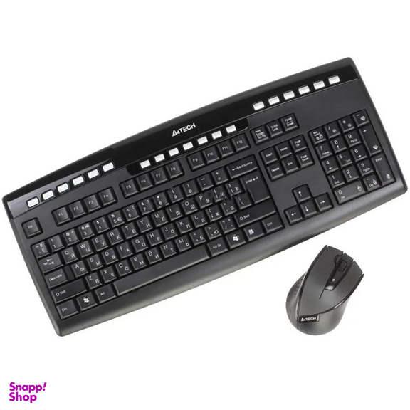 کیبورد و ماوس بی سیم ای فورتک (A4 Tech) مدل 9200F رنگ مشکی