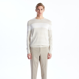 پلیور یقه گرد مردانه ال سی وایکیکی مدل اسلیم افکت