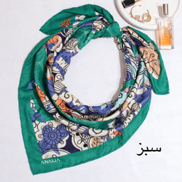 روسری زنانه آنالیا مدل ابریشم مزونی کد 9071