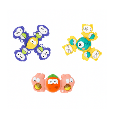 اسپینر جغجغه ای کودک مدل چسبان مجموعه 3 عددی