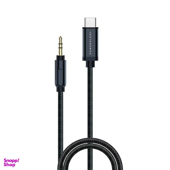 کابل Type-C به Jack 3.5mm پاورولوژی مدل P12CAUGY طول 1.2 متر