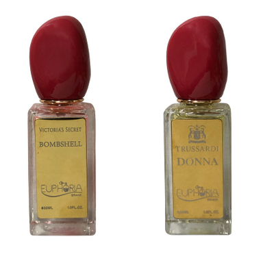 ادوپرفیوم زنانه ایفوریا مدل ویکتوریا سکرت بامب شل حجم 30 میلی لیتر به همراه ادوپرفیوم زنانه ایفوریا مدل دونا حجم 30 میلی لیتر