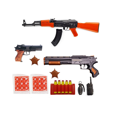 ست تفنگ بازی گلدن گان مدل افسر پلیس مجموعه 10 عددی