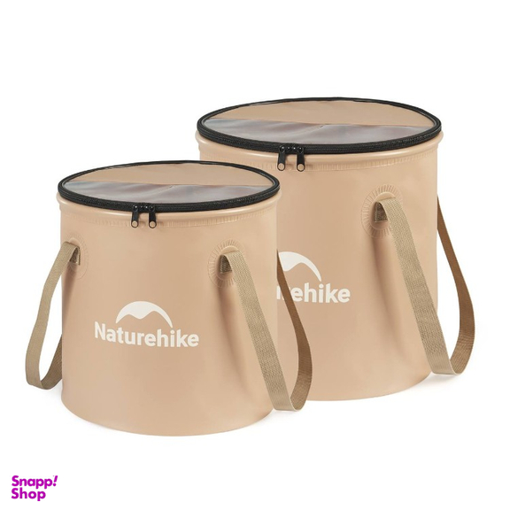 سطل و سينک آب تاشو زيپ دار 20 ليتری نیچرهایک مدل Lingwo Collapsible Round Bucket کد CF010