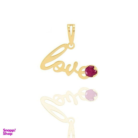 آویز گردنبند طلا 18 عیار زنانه طرح Love