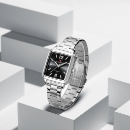 ساعت مچی عقربه ای زنانه نیوی فورس مدل NF9252SBS رنگ نقره ای مشکی