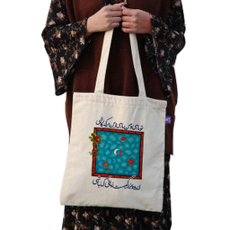 ساک خرید ترمه طراحان ایده مدل ماه و ماهی کد trm083 - L