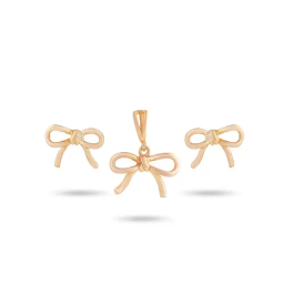 نیم ست طلا 18 عیار زنانه میلی گالری طرح پاپیون کد MT1262