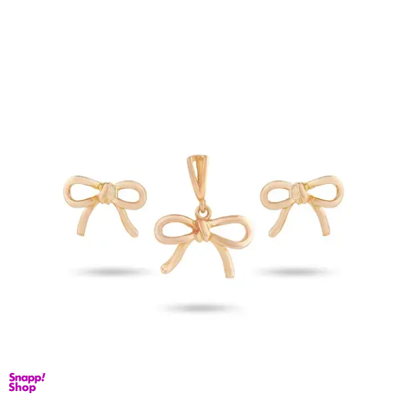 نیم ست طلا 18 عیار زنانه میلی گالری طرح پاپیون کد MT1262