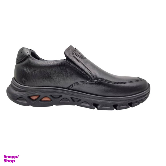 کفش طبی مردانه چرم ریباری مدل R78 رنگ مشکی
