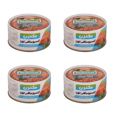 کنسرو ماهی تون در روغن گیاهی مکنزی وزن 180 گرم بسته 4 عددی
