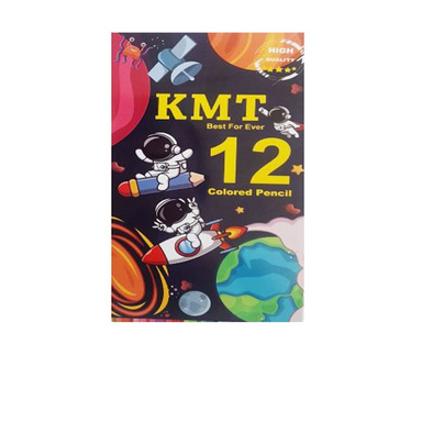 مداد رنگی KMT جعبه فلزی کد 01 بسته 12 عددی