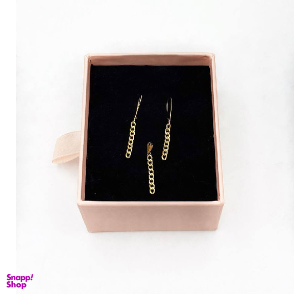 نیم ست طلا 18 عیار زنانه اپال گلد مدل کارتیه زنجیری