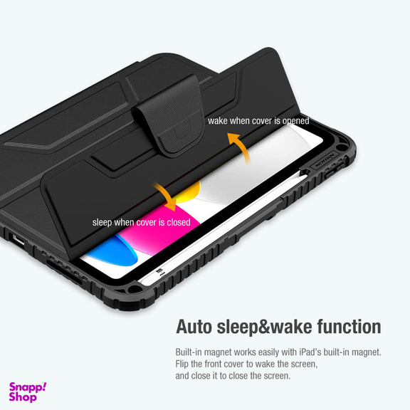 کیف کلاسوری نیلکین مدل Camshield Bumper Leather مناسب برای تبلت اپل iPad 10 / iPad 10.9 (2022)
