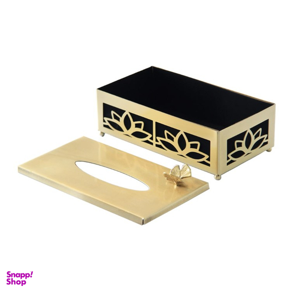 جا دستمال کاغذی سالینو مدل غنچه برنجی کد B-562