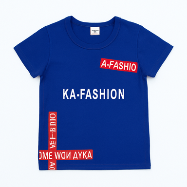 تیشرت بچگانه کد 9087 رنگ آبی تیره