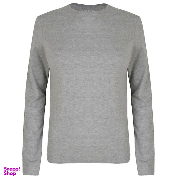 تیشرت آستین بلند زنانه کانتکس مدل 249014419 رنگ طوسی