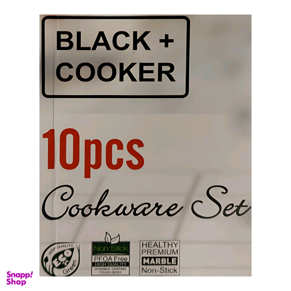 سرویس قابلمه 10 پارچه بلک کوکر کد RAGA 1022 GERD