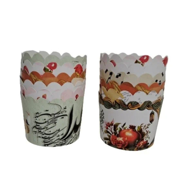 کاغذ کاپ کیک به گز طرح یلدایی بسته 12 عددی