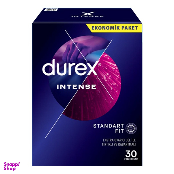 کاندوم خاردار و شیاردار دورکس مدل INTENSE بسته 30 عددی