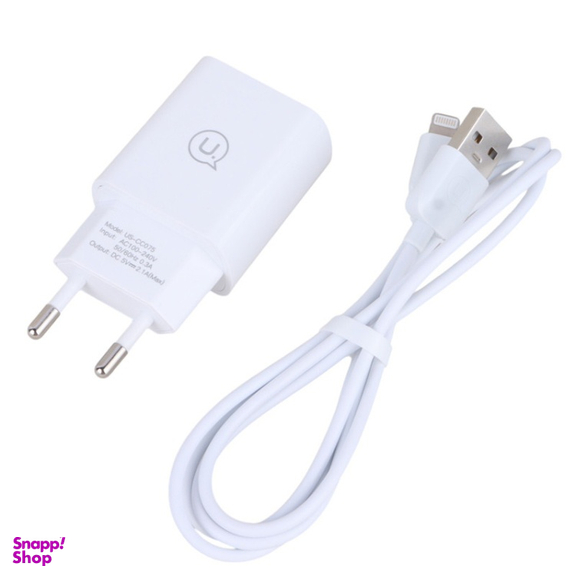 شارژر دیواری یوسمز مدل T21OCLN به همراه کابل Lightning
