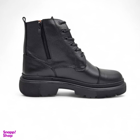 نیم بوت طبی مردانه چرم ریباری مدل Z27 رنگ مشکی